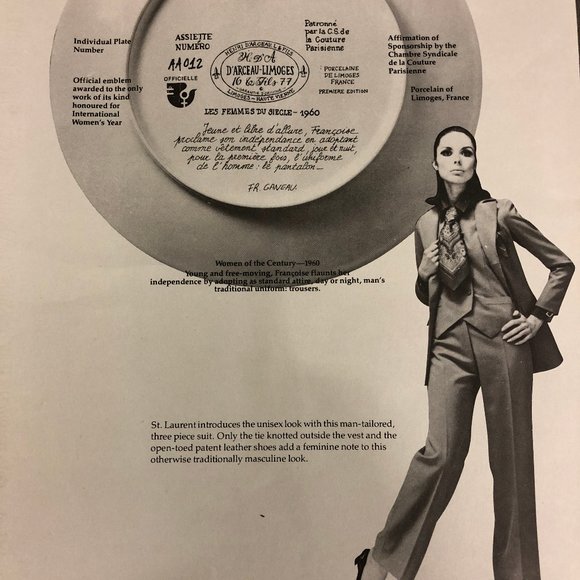 1960 Ganeau's Women of the Century Porcelian COA - Picture 6 of 8